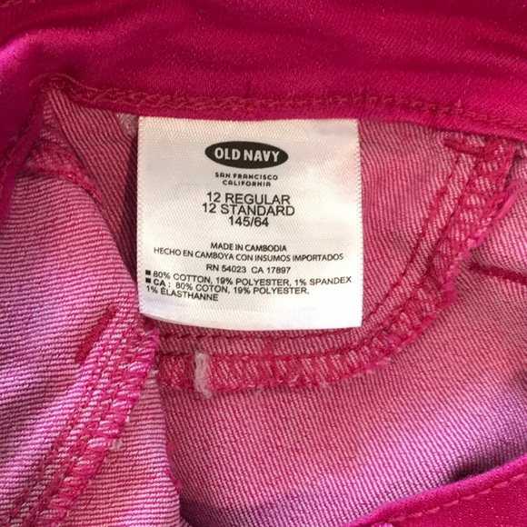 Old Navy Fushia Piunk Jeggings SIZE 12 regular - Picture 4 of 4